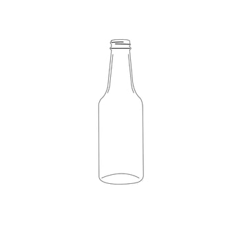 300ml Glass Long Neck Bottle Vector illustration