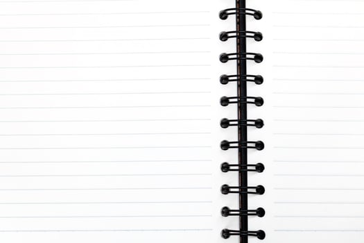 Blank notebook with white page photo
