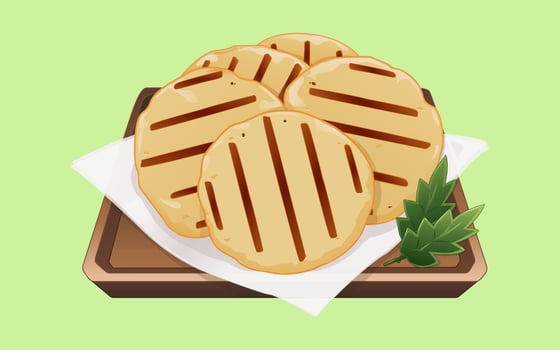 Arepas breakfast food vector illustration