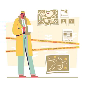 Police Detective Murder vector