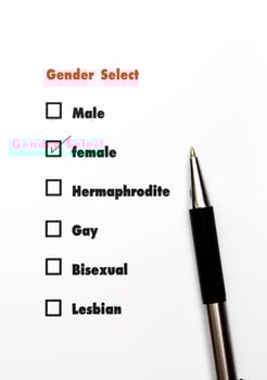 gender select choice,check female, sex concept photo