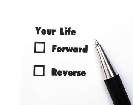 Your select is Forward and Reverse, ink print,check box concept photo