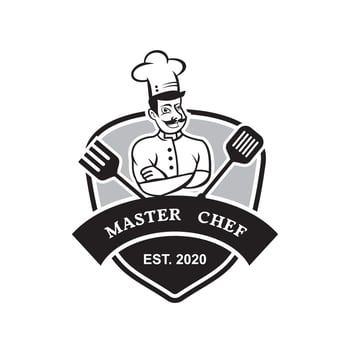 master chef logo , restaurant logo vector