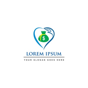 financial care logo , save money logo vector