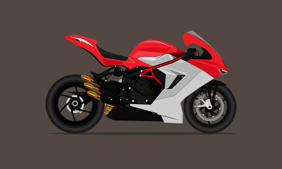 big bike sport motorcycle fast speed modern sytle red gray color. vector illustration eps10