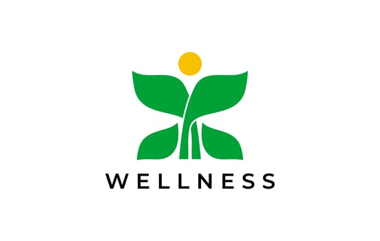 creative people leaf logo design vector