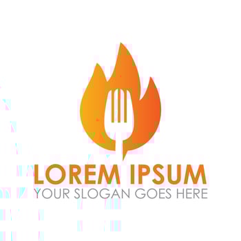 hot food vector , chef logo