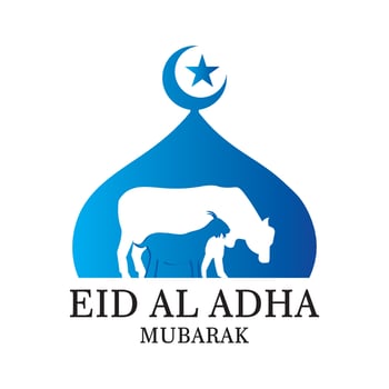 eid al adha logo , islamic logo vector