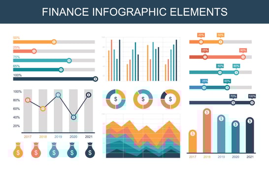 Finance Infographic Elements Pack vector