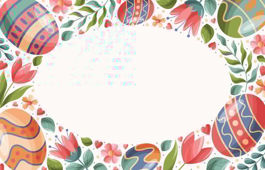 Easter Day Doodle Element Background vector