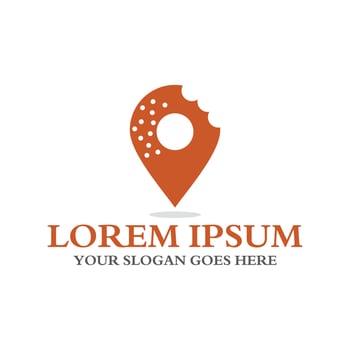 pin food logo , restaurant logo vector