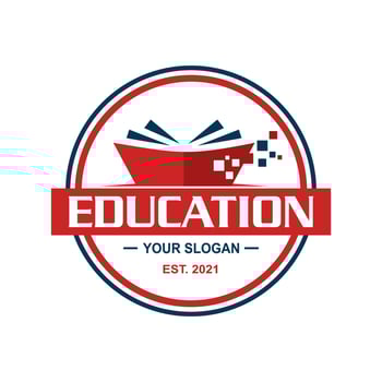 digital book vector , education logo