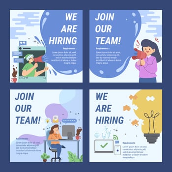 We Are Hiring Publication Social Media Post vector