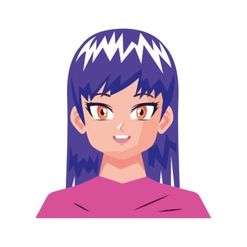 girl with lilac hair vector