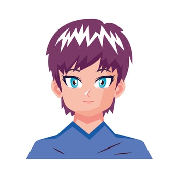 boy anime character vector