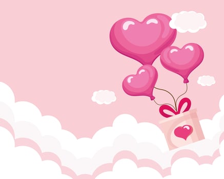 love gift floating vector