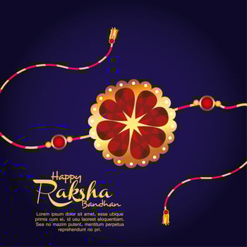 greeting card with decorative rakhi for raksha bandhan, indian festival for brother and sister bonding celebration, the binding relationship vector