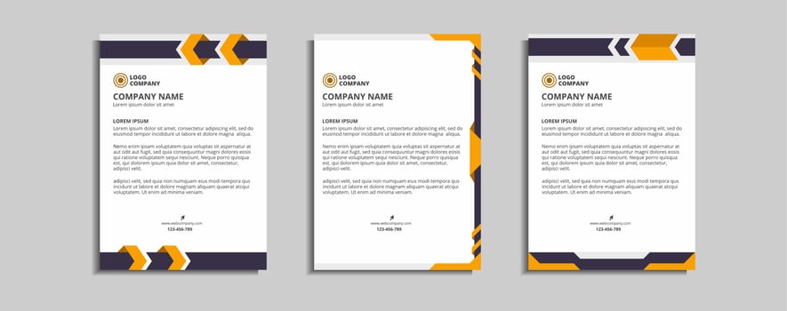 modern corporate letterhead template design vector