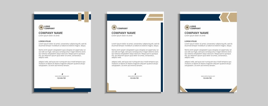 modern corporate letterhead template design vector