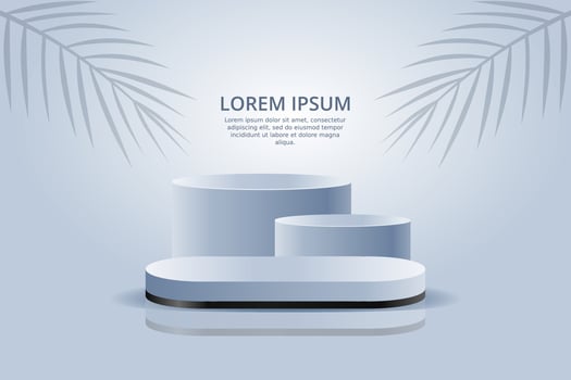 3D podium cosmetic product display vector