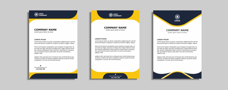 modern corporate letterhead template design vector