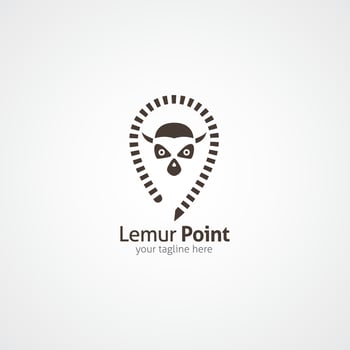 Lemur Logo Design Template. Vector Illustration.