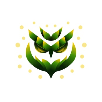 Nature owl abstract logo illustration vector