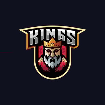 King esport logo design vector