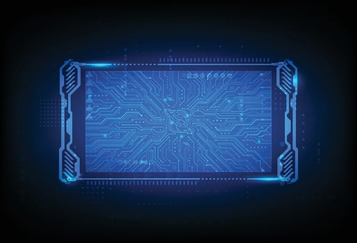 Cyber technology futuristic background design. Abstract digital circuit board. Vector illustration