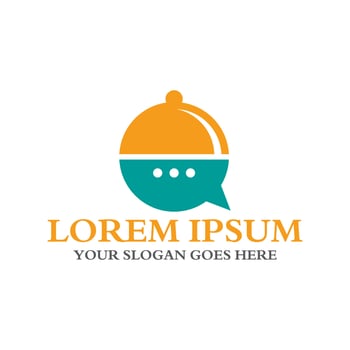 chat food logo , restaurant logo vector