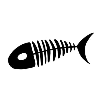 Cute doodle single fish. Underwater world for child coloring book, summer design and arts. Fish element illustration for cards, posters, stickers and professional design. vector
