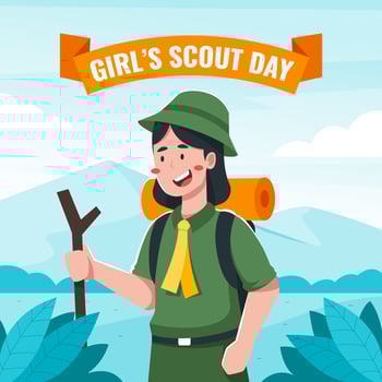 Girls Scout Day Celebration vector
