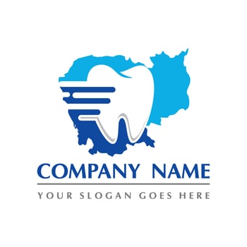 cambodia map and teeth dental care symbol logo vector