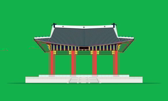 injeongmun gate changedoekgung palace in seoul south korea vector illustration eps10