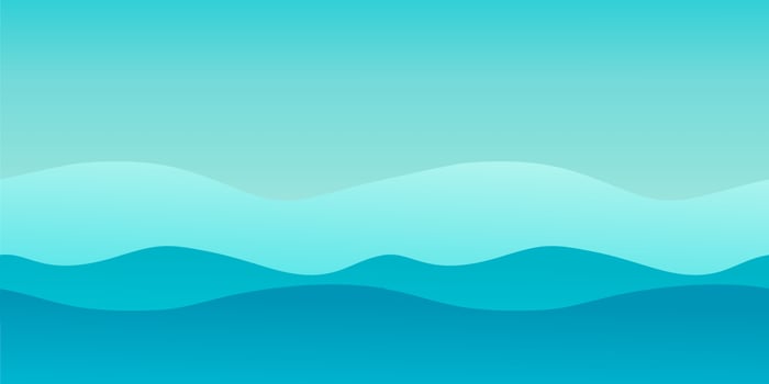 Abstract vector background, waves of different shades of turquoise. A screen saver for a gadget, a background for a postcard or a poster.