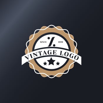 Template logo vintage retro. Design modern classic vector