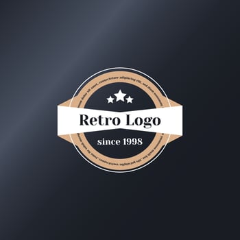 Logo template retro vintage. Design modern classic vector