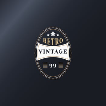Template logo design vintage retro. vector