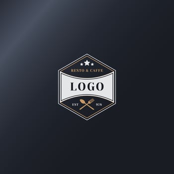 Template logo vintage retro. Logo resto and caffe design modern vector