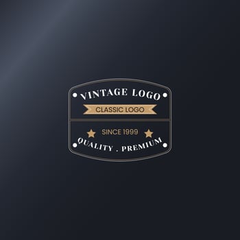 Template logo vintage retro. Logo classic design vector