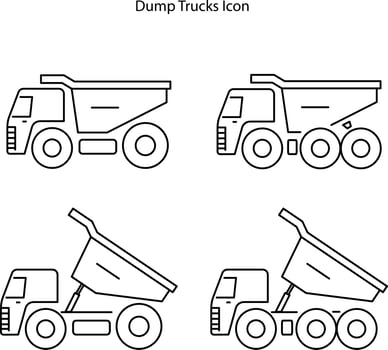 dump truck icon isolated on white background, dump truck icon trendy and modern dump truck symbol for logo, web, app, UI. dump truck icon simple sign. vector