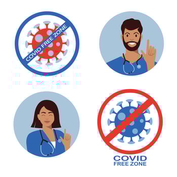 Medical icons. virus, doctor, free zone vector
