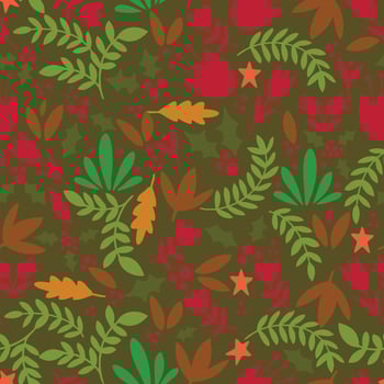 foliage olive seamless pattern vector