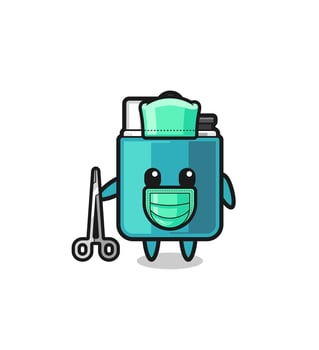 surgeon lighter mascot character vector