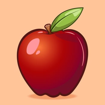 Apple fruit vector illustration. vector illustration style. fruit icon concept isolated. icon