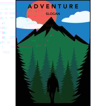 adventure poster minimalist illustration design creative vector