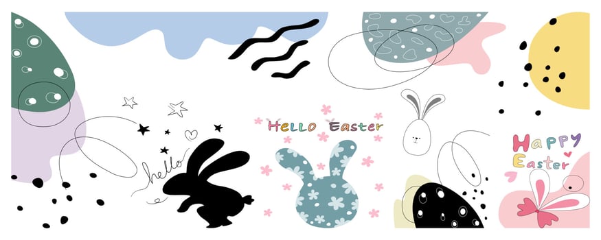 Abstract Easter Egg Pattern Collection vector