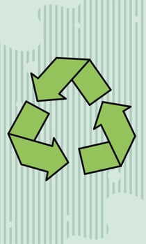 green recycle arrows vector