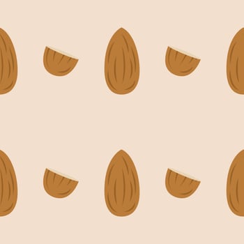 Seamless Almond Pattern Trendy Flat Style Suitable for Wallpaper, Background, Fabric, Gift Wrapping, Texture, Textile vector