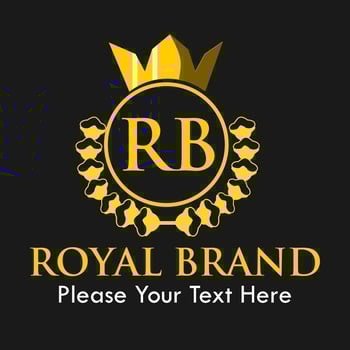 Royal brand logo design template illustration. this is suitable for boutique, jewellery, restaurant, fashion, and branding. You can change letter RB  in any letters, as you like vector